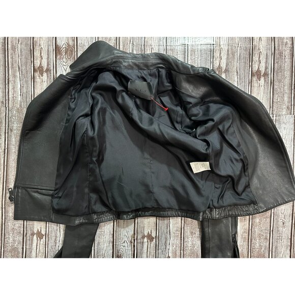 A.L.C. Leather Baby Calf Moto Biker Jacket coat Sz 0 color Black NWOT - Picture 2 of 7
